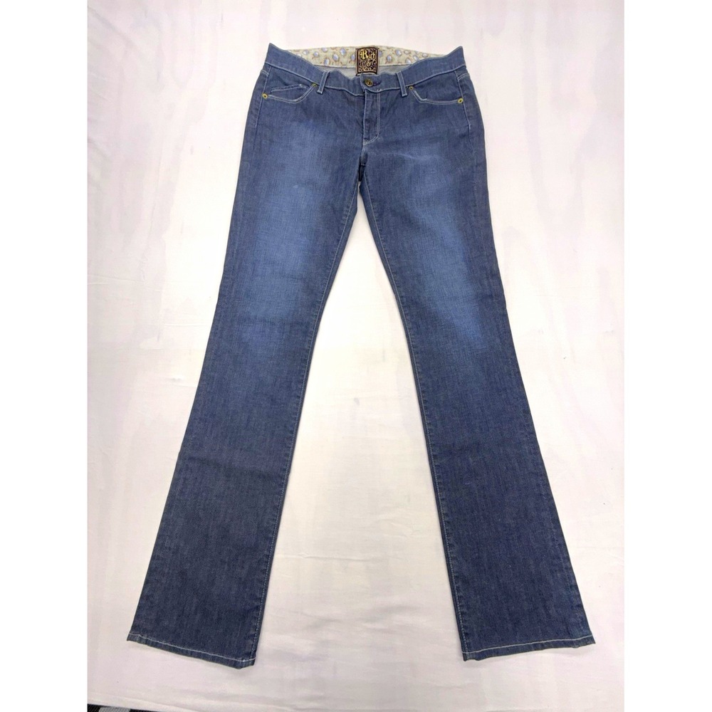Rich & Skinny Sterling Women's Low Rise Bootcut Blue Stretch Jeans 30x30